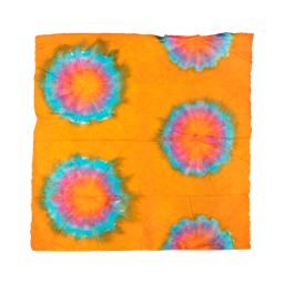 Lush Orange Tie-Dye Lokta Wrap